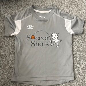 Umbro Gray and White Soccer Jersey Athletic Top